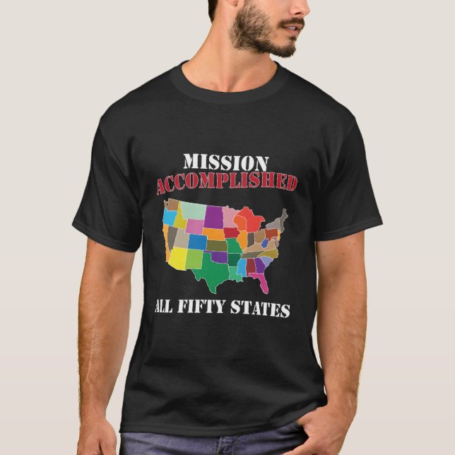 T-shirt Je L'Ai Fait Visiter Les 50 États Américains Missi (Devant)