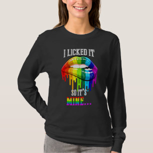 T-shirt Je L'Ai Laissé Donc Sa Mine Rainbow Lips Lgbt Gay