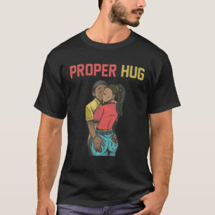 T-shirt Je L'Aime Avec Un Cochon, Un Coupl Africain-Améric