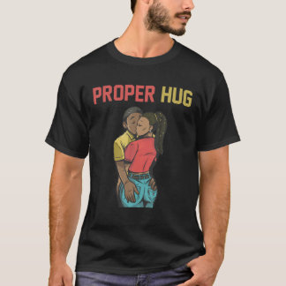 T-shirt Je L'Aime Avec Un Cochon, Un Coupl Africain-Améric