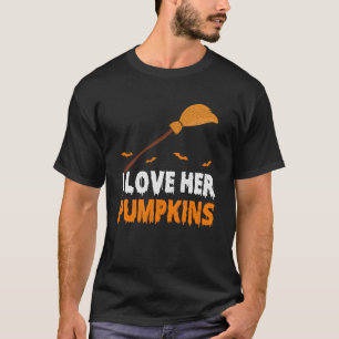 T-shirt Je L'Aime J'Aime Son Brouillard Citrouille Hallowe