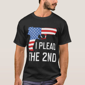 T-shirt Je lance le 2ème amendement USA Flag Pistol Gun