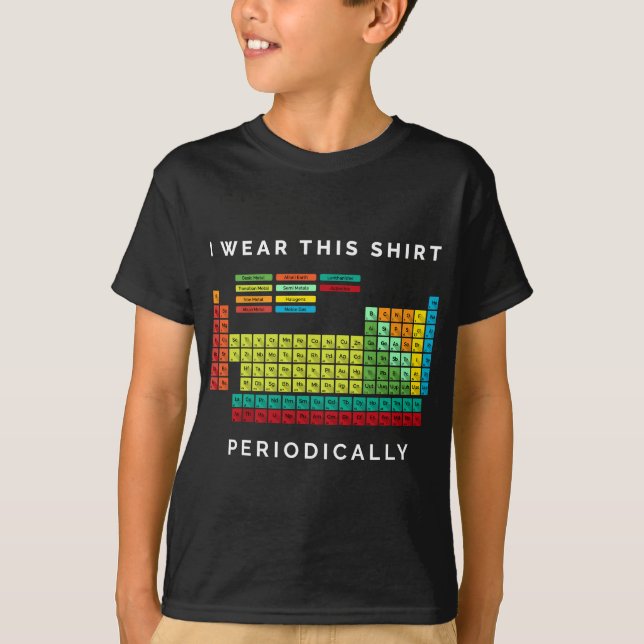 T-shirt Je Le Porte Périodiquement. Chemisier de table pér (Devant)