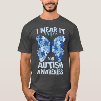 T-shirt Je le porte pour la sensibilisation sur l'autisme