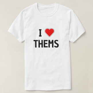 T-SHIRT JE LES AIME, PRONOMS ILS ELLES