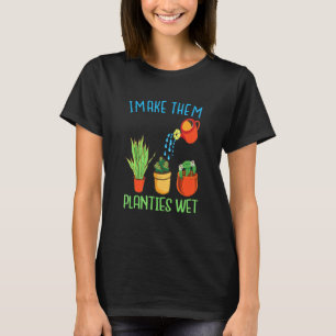 T-shirt Je les fais planter humides Citation Plantes Jardi