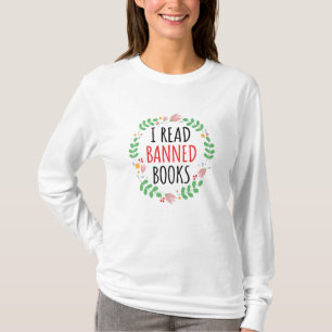 T-shirt Je lis des livres censurés Citation amusante