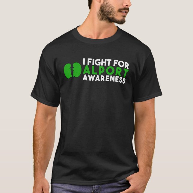 T-shirt Je Lutte Pour La Sensibilisation À L'Alport (Devant)
