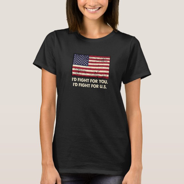 T-shirt Je lutte pour le patriotisme américain patriotique (Devant)
