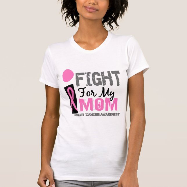 T-shirt Je lutte pour mon cancer du sein de maman (Devant)