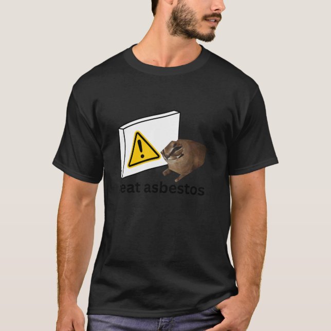 T-shirt Je Mange De L'Amiante Drôle Mème De Chat Maudit T  (Devant)
