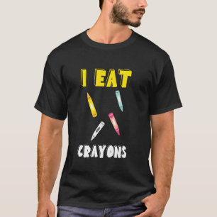T-shirt Je mange des crayons de couleur pour la rentrée de