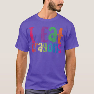 T-shirt Je mange des crayons rétro