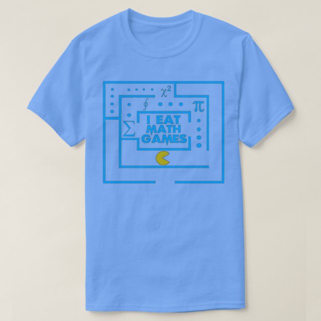 T-shirt Je mange des jeux de mathématiques (Design devant)