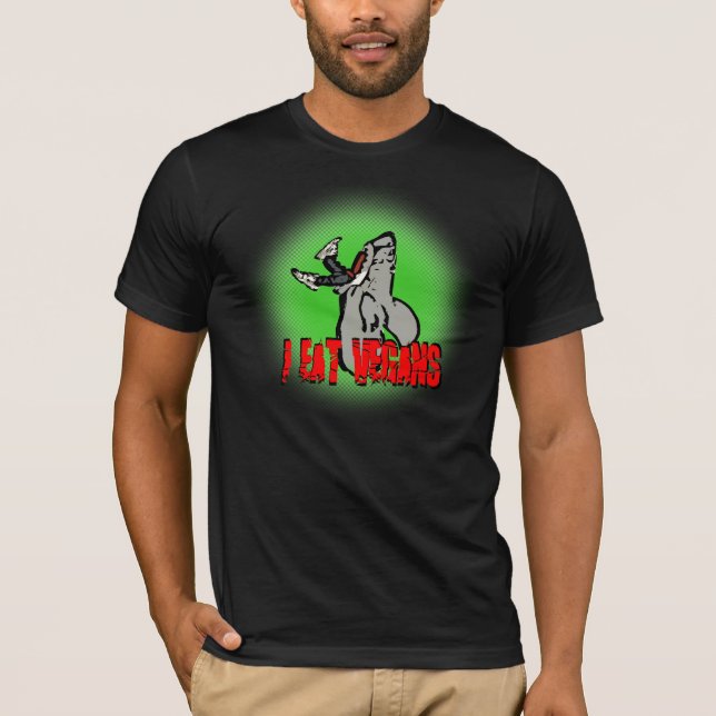 T-shirt Je mange des végétaliens (Devant)