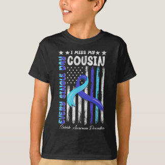 T-shirt Je Manque Ma Cousin Suicide Sensibilisation Chemis