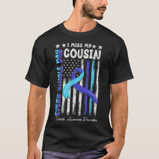 T-shirt Je Manque Ma Cousin Suicide Sensibilisation Chemis