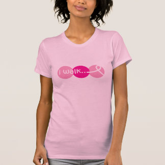 T-shirt Je marche - conscience de cancer du sein