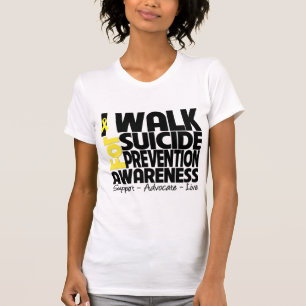 T-shirt Je marche pour la conscience de prévention de