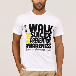 T-shirt Je marche pour la conscience de prévention de