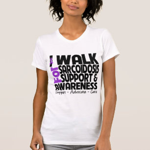 T-shirt Je marche pour la conscience de sarcoïdose