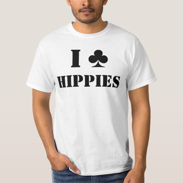 T-shirt Je matraque des hippies (Devant)