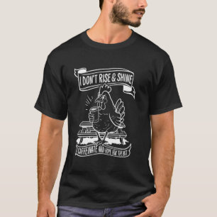 T-shirt je me caffeïne et j'espère pour le mieux Funny Chi