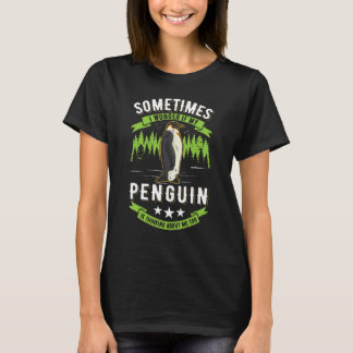 T-shirt Je Me Demande Si Mon Pingouin Pense À Moi Trop Pe