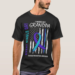 T-shirt Je Me Manque Mon Grand-Père Suicide Prévention