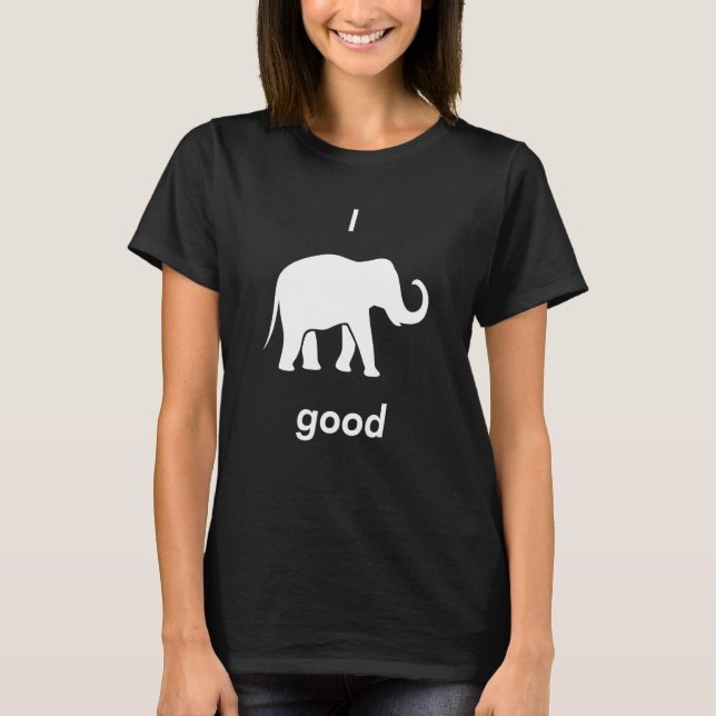 T-shirt Je Me Sens Bien, Elephant Arabe Lettres Arabes Ara (Devant)