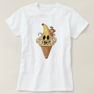 T-shirt Je me sépare, mignonne cri de banane