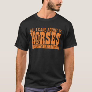 T-shirt Je me soucie des chevaux Équitation équestre