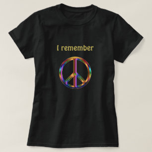 T-shirt "Je me souviens" Texte avec symbole de paix