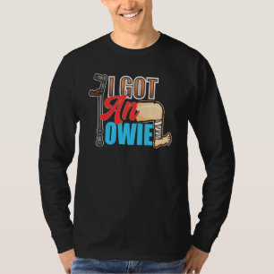 T-shirt Je me suis fait mal à la jambe Fracture Os Cassé