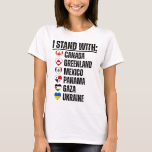T-shirt Je me tiens avec Canada Groenland Mexique Panama G