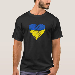 T-shirt Je me tiens avec le drapeau de l'Ukraine Heqart
