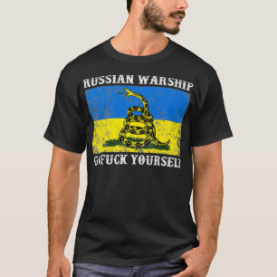 T-shirt Je me tiens avec l'Ukraine Drapeau russe aller de 