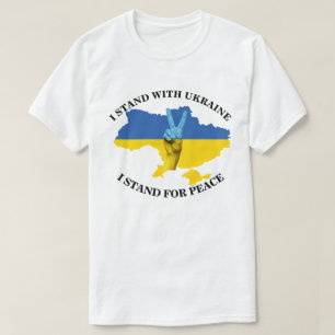 T-SHIRT JE ME TIENS AVEC L'UKRAINE - JE SOUTIENS LA PAIX