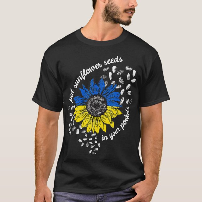 T-shirt Je me tiens avec l'Ukraine Mettre des graines de t (Devant)