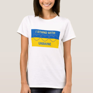 T-shirt Je me tiens avec l'Ukraine Support