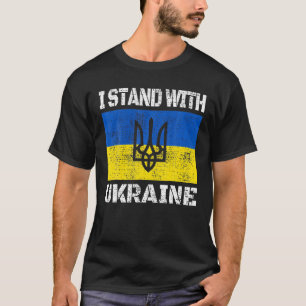 T-shirt Je Me Tiens Pour Le Drapeau Ukraine Vintage