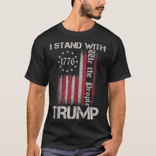 T-shirt Je Me Trouve Avec Le Drapeau Américain Hommes Femm