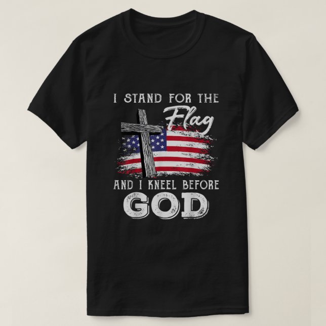 T-shirt Je Me Trouve Pour Le Drapeau Et Je M'Agenouille De (Design devant)