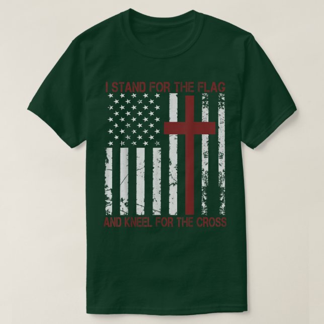 T-shirt Je Me Trouve Pour Le Drapeau Et Je M'Agenouille Po (Design devant)