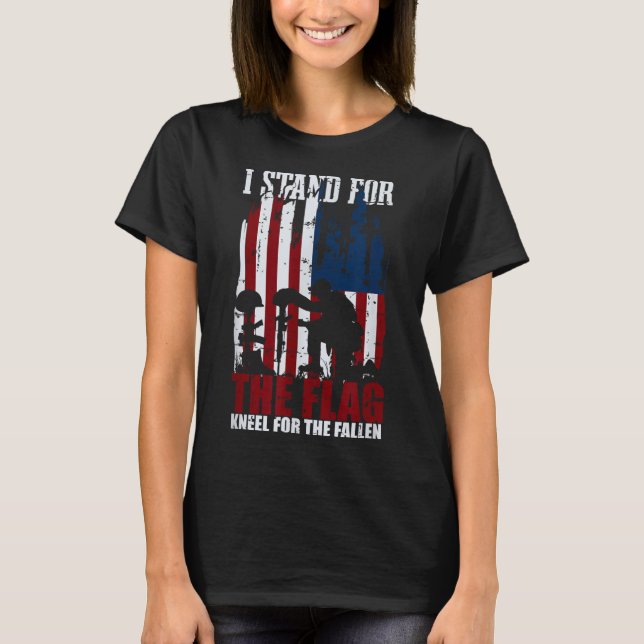 T-shirt Je Me Trouve Pour Le Drapeau Kneel Pour Le Fallen  (Devant)