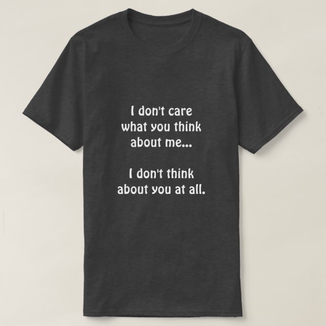 T-shirt Je m'en fiche (Design devant)