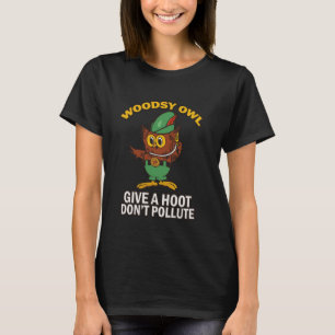 T-shirt Je m'en fiche, amateur de hibou drôle O