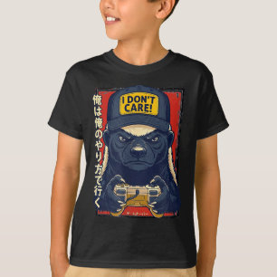 T-shirt Je m'en fiche - Conception de joueur de blaireau d