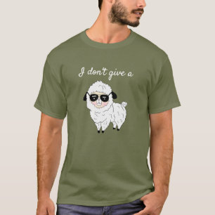 T-shirt Je m'en fiche Mouton Drôle