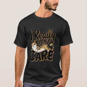 T-shirt Je m'en fiche vraiment Chat drôle - Joli chaton